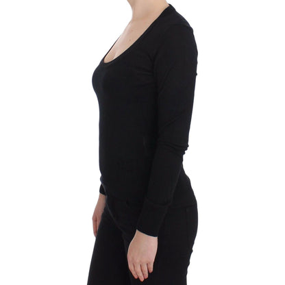 Dolce & Gabbana Black Cashmere Crewneck Sweater Pullover