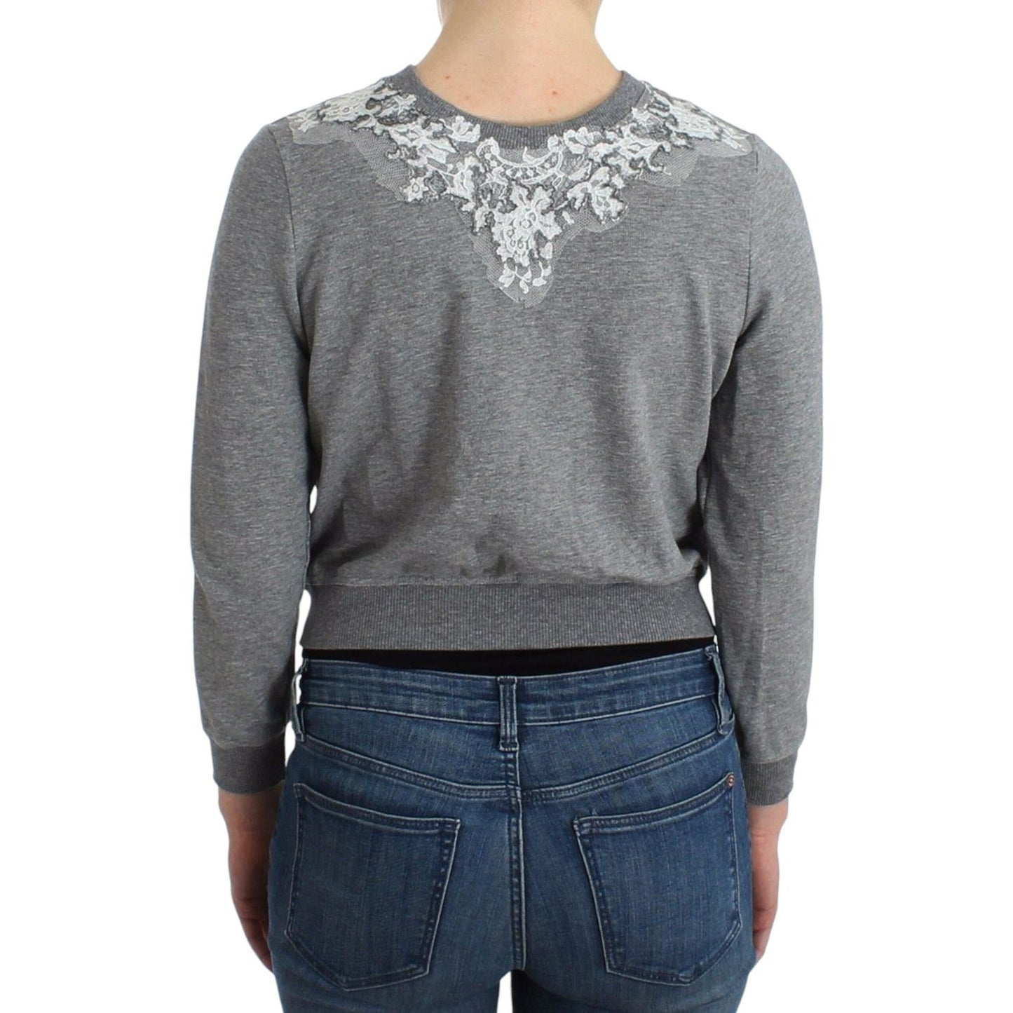 Ermanno Scervino Chic Gray Cotton Blend Short Cardigan Ermanno Scervino