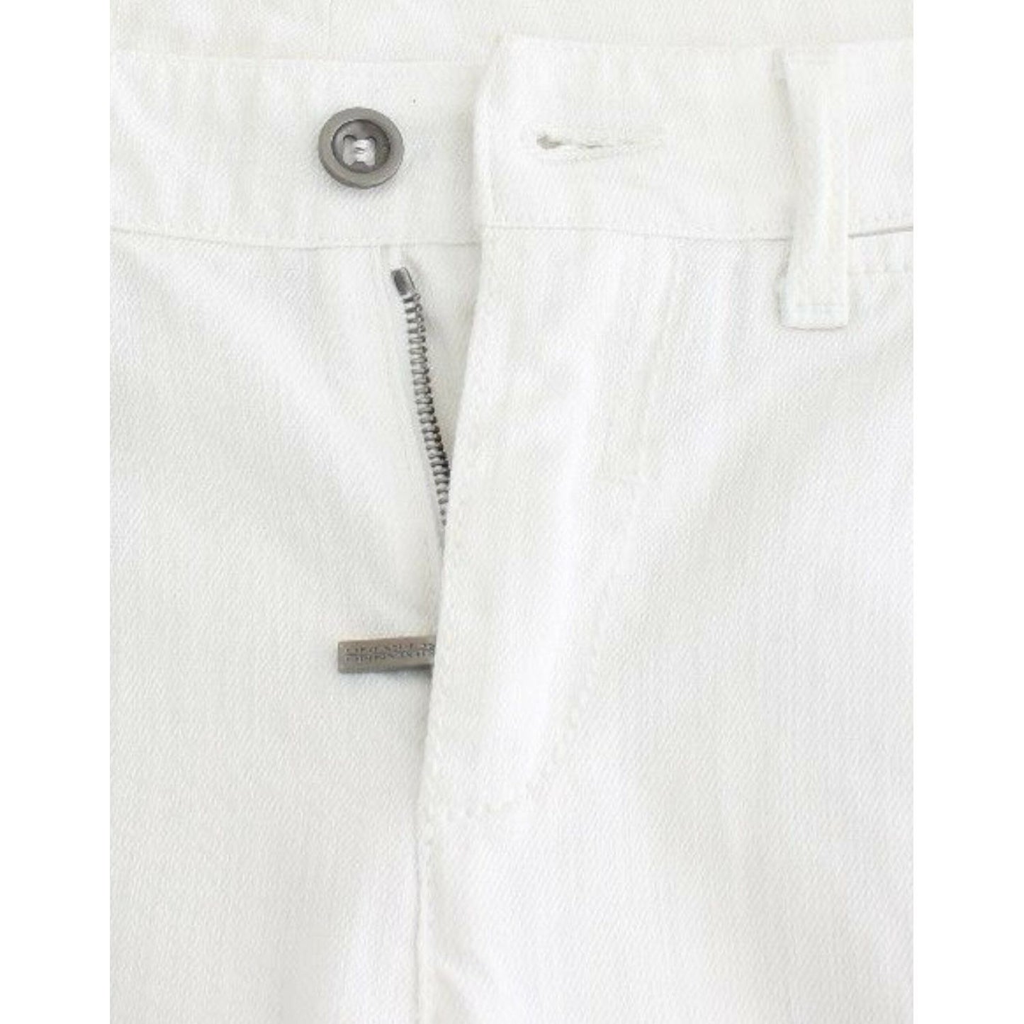 Ermanno Scervino Chic White Cropped Jeans for Sophisticated Style Ermanno Scervino