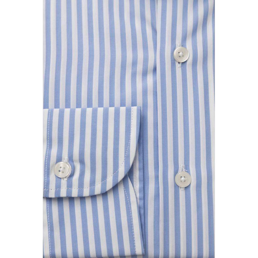 Bagutta Light Blue Cotton Men Shirt Bagutta