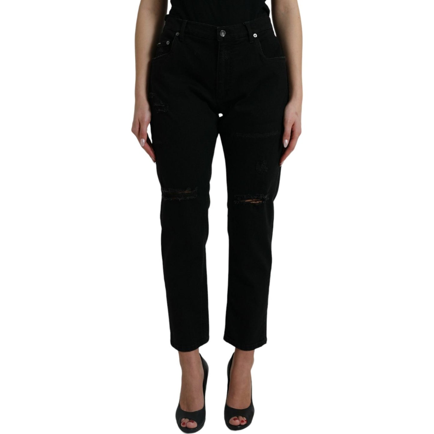 Dolce & Gabbana Elegant High Waist Black Stretch Jeans Dolce & Gabbana