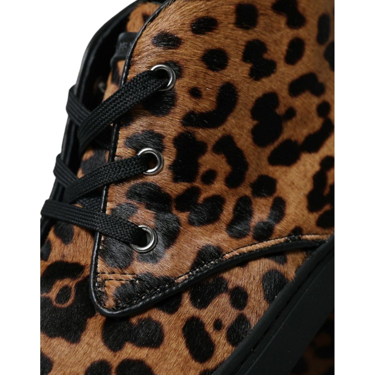 Dolce & Gabbana Elegant Leopard Print Mid-Top Sneakers Dolce & Gabbana