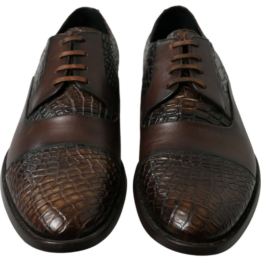 Dolce & Gabbana Elegant Textured Leather Oxford Dress Shoes Dolce & Gabbana