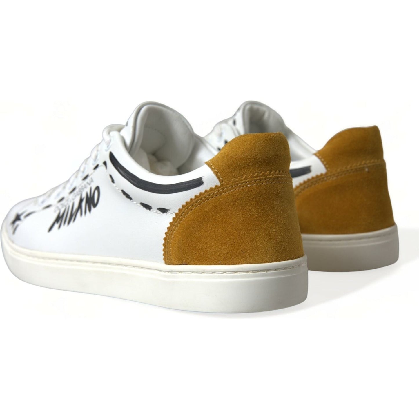 Dolce & Gabbana Sleek White Low Top Leather Sneakers Dolce & Gabbana