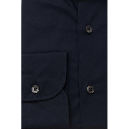 Bagutta Blue Cotton Men's Slim Shirt