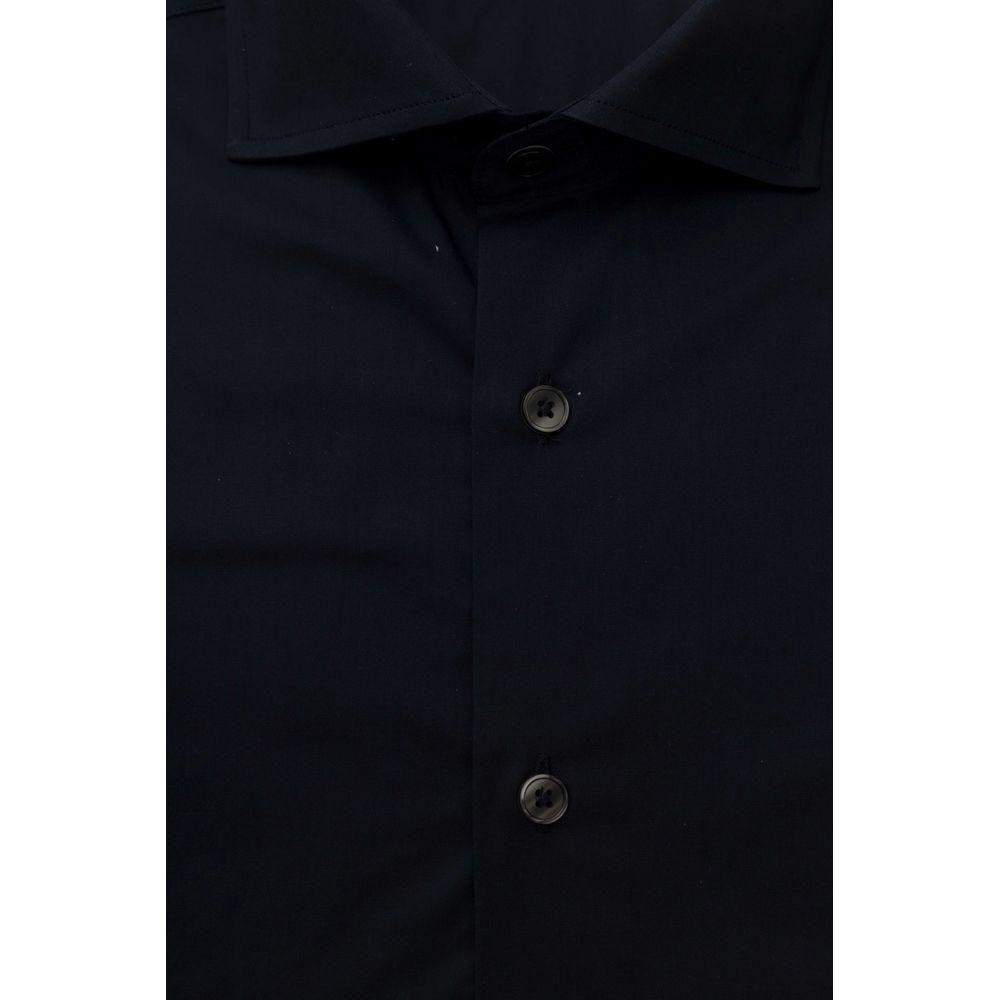 Bagutta Blue Cotton Men's Shirt Bagutta