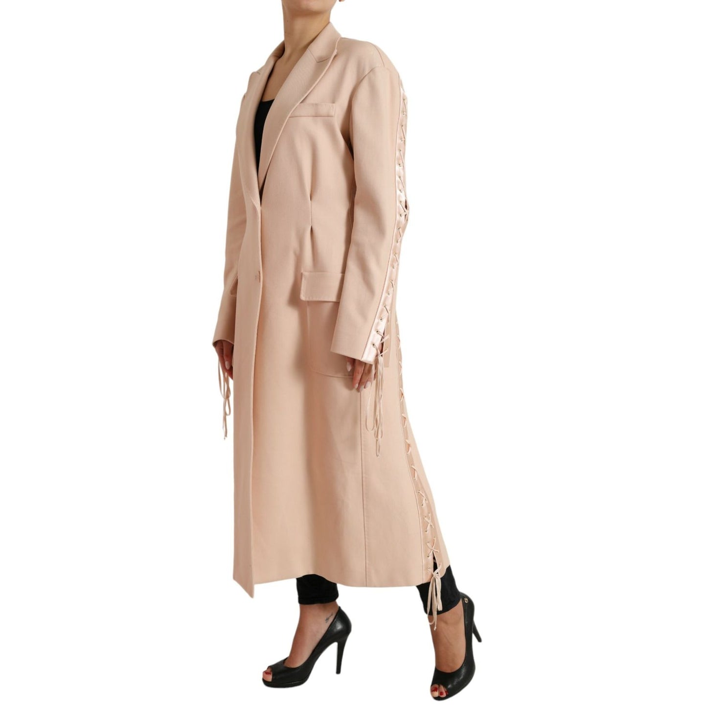 Dolce & Gabbana Beige Cotton Single Breasted Long Coat Jacket 1728,67345645728,Beige,Clothing,Dolce & Gabbana,IT40|S,Jackets & Coats - Clothing,Jackets & Coats - Women - Clothing,Material: 70% Cotton 19% Acetate 9% Nylon 2% Elastane,New with tags,Trench C