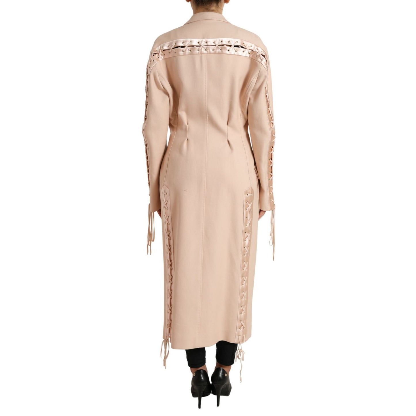 Dolce & Gabbana Beige Cotton Single Breasted Long Coat Jacket 1728,67345645728,Beige,Clothing,Dolce & Gabbana,IT40|S,Jackets & Coats - Clothing,Jackets & Coats - Women - Clothing,Material: 70% Cotton 19% Acetate 9% Nylon 2% Elastane,New with tags,Trench C