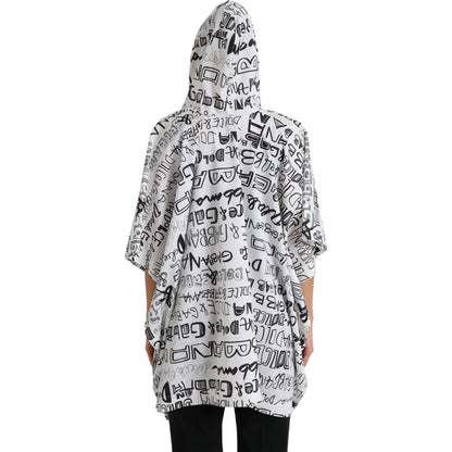 Dolce & Gabbana White Logo Print Hooded Blouson T-shirt Top