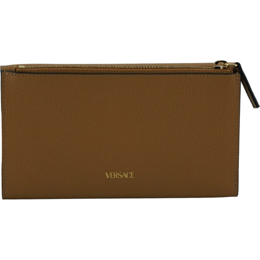 Versace Elegant Calf Leather Wallet with Medusa Logo Versace