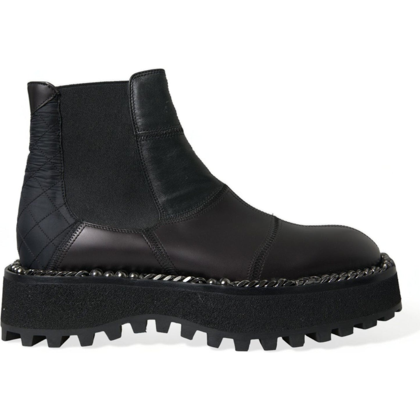 Dolce & Gabbana Elegant Black Chelsea Slip-On Boots Dolce & Gabbana