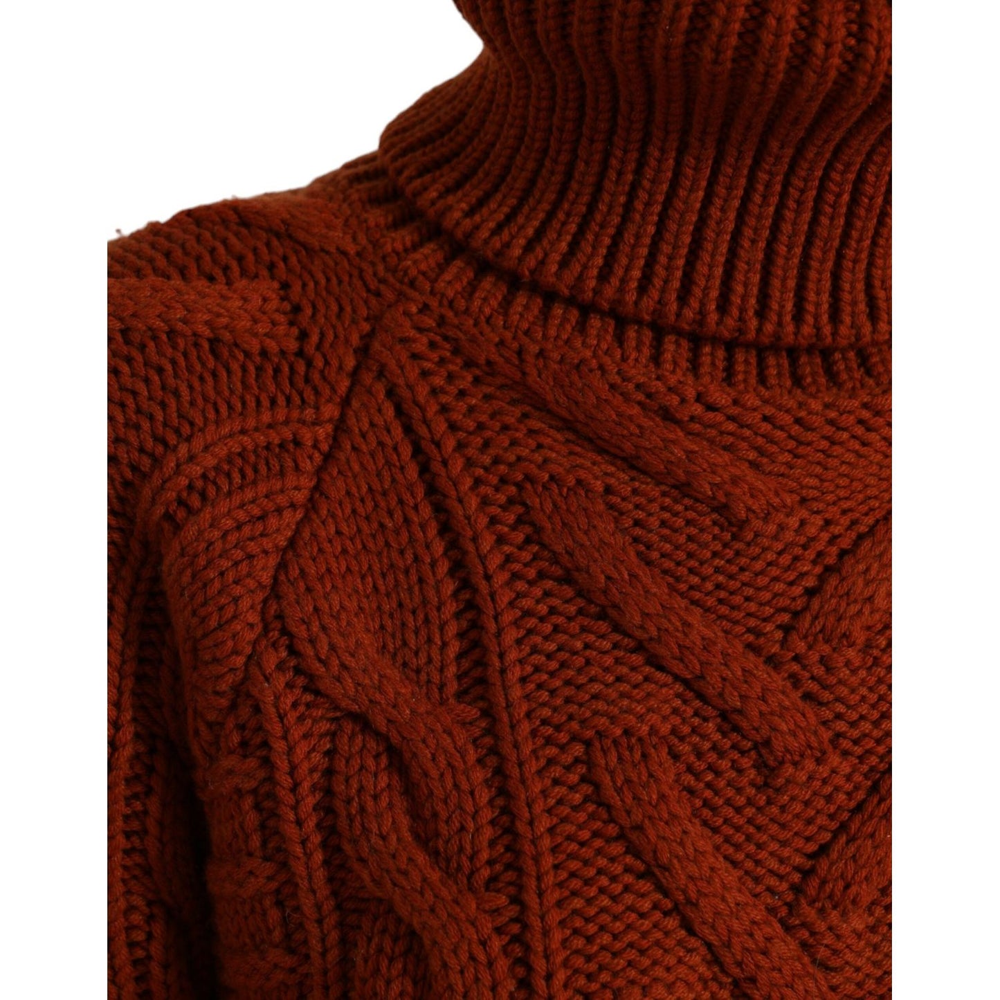 Dolce & Gabbana Elegant Brown Turtleneck Wool Sweater Dolce & Gabbana