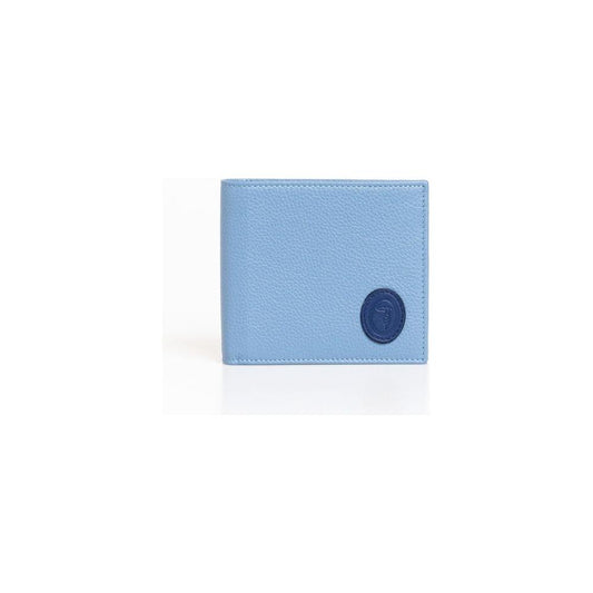 Trussardi Elegant Light Blue Leather Wallet Trussardi