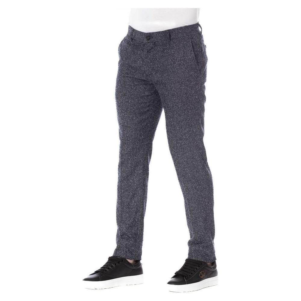 Trussardi Black Cotton Men Pants Trussardi Dark Slate Gray
