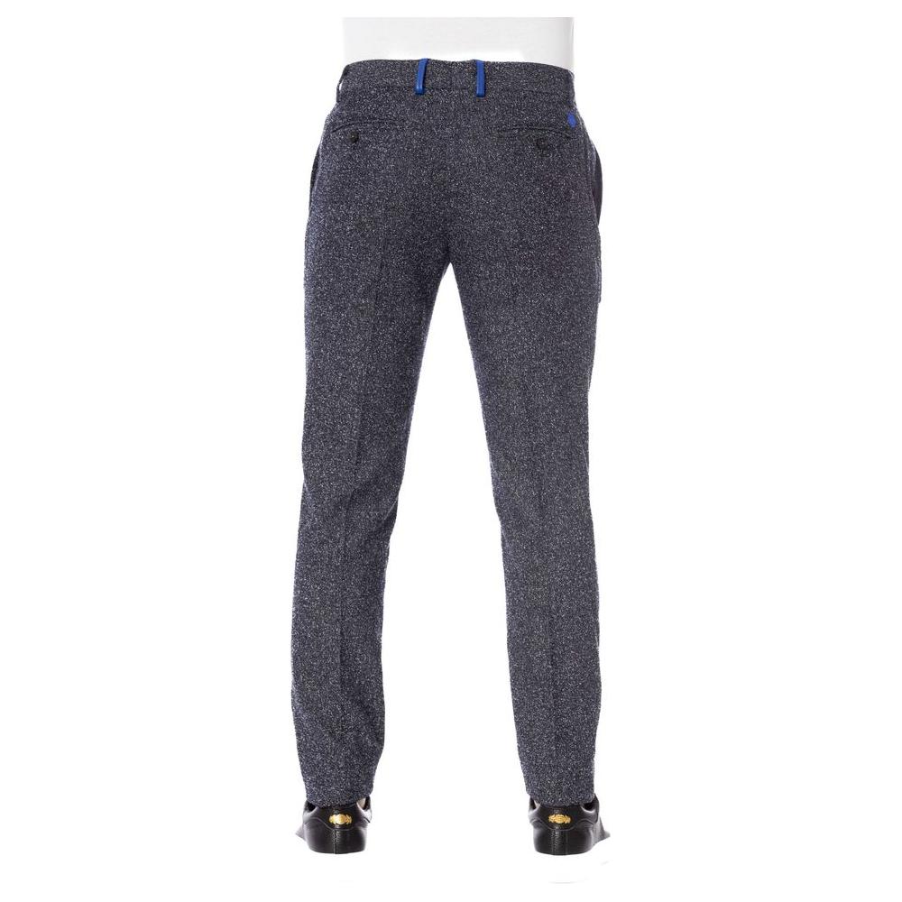 Trussardi Black Cotton Men Pants Trussardi Dark Slate Gray