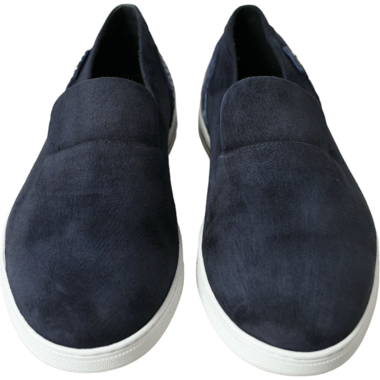 Dolce & Gabbana Elegant Blue Suede Leather Loafers Dolce & Gabbana