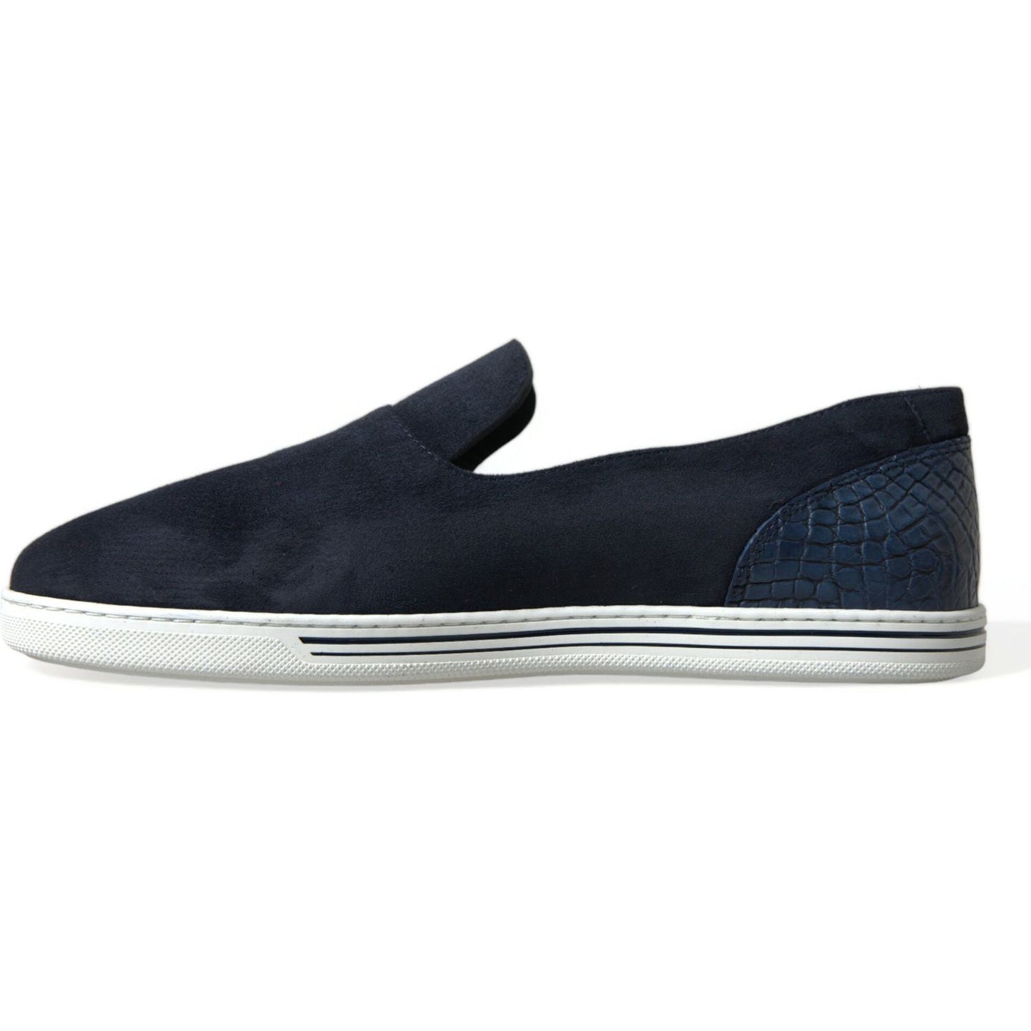 Dolce & Gabbana Elegant Blue Suede Leather Loafers Dolce & Gabbana