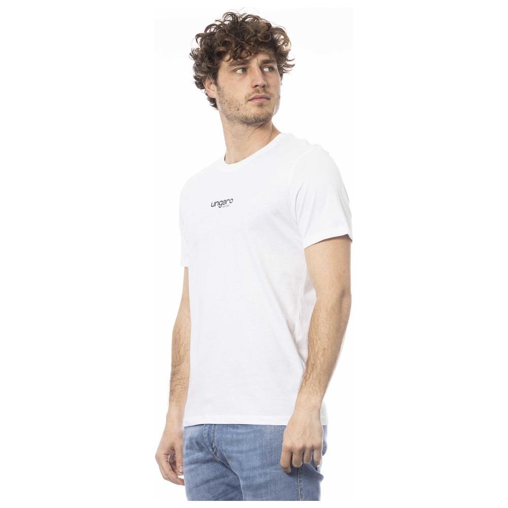 Ungaro Sport White Cotton Men T-Shirt