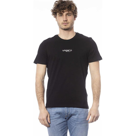 Ungaro Sport Black Cotton Men T-Shirt