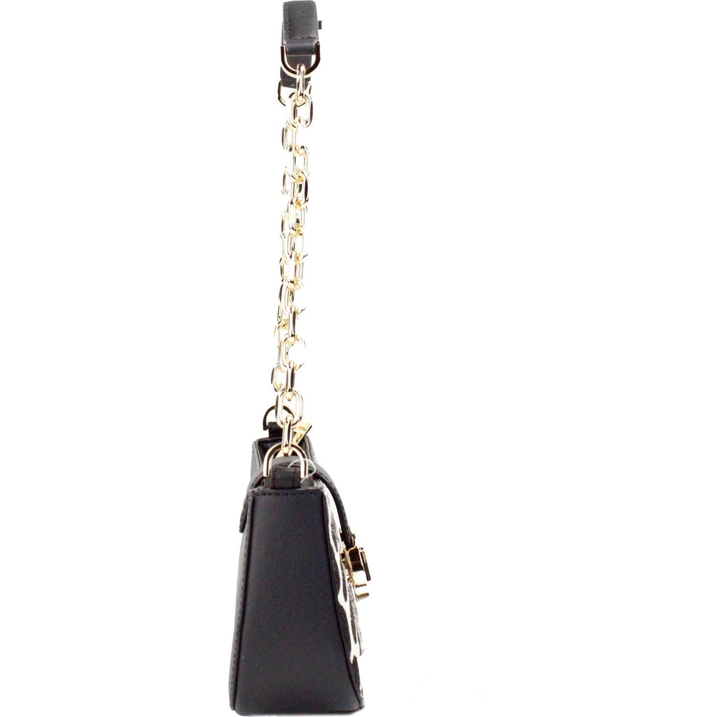 Carmen Small Black Haircalf Pouchette Shoulder Crossbody Bag