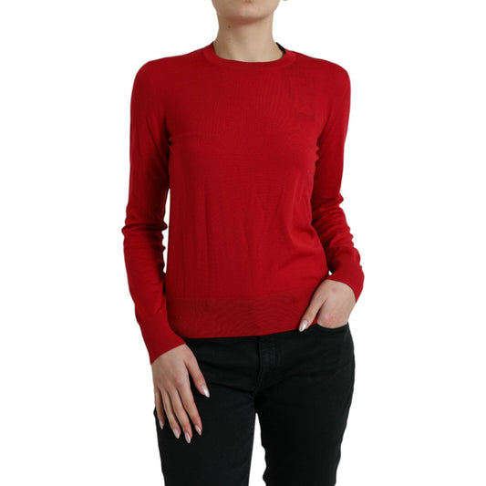 Dolce & Gabbana Radiant Red Wool Pullover Sweater Dolce & Gabbana