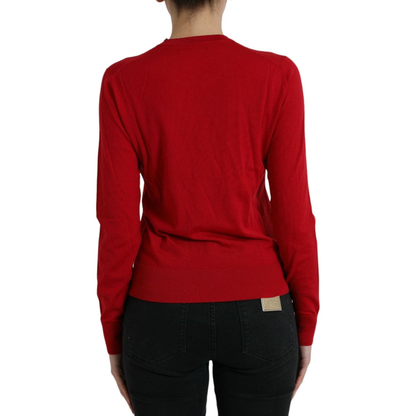 Dolce & Gabbana Radiant Red Wool Pullover Sweater Dolce & Gabbana