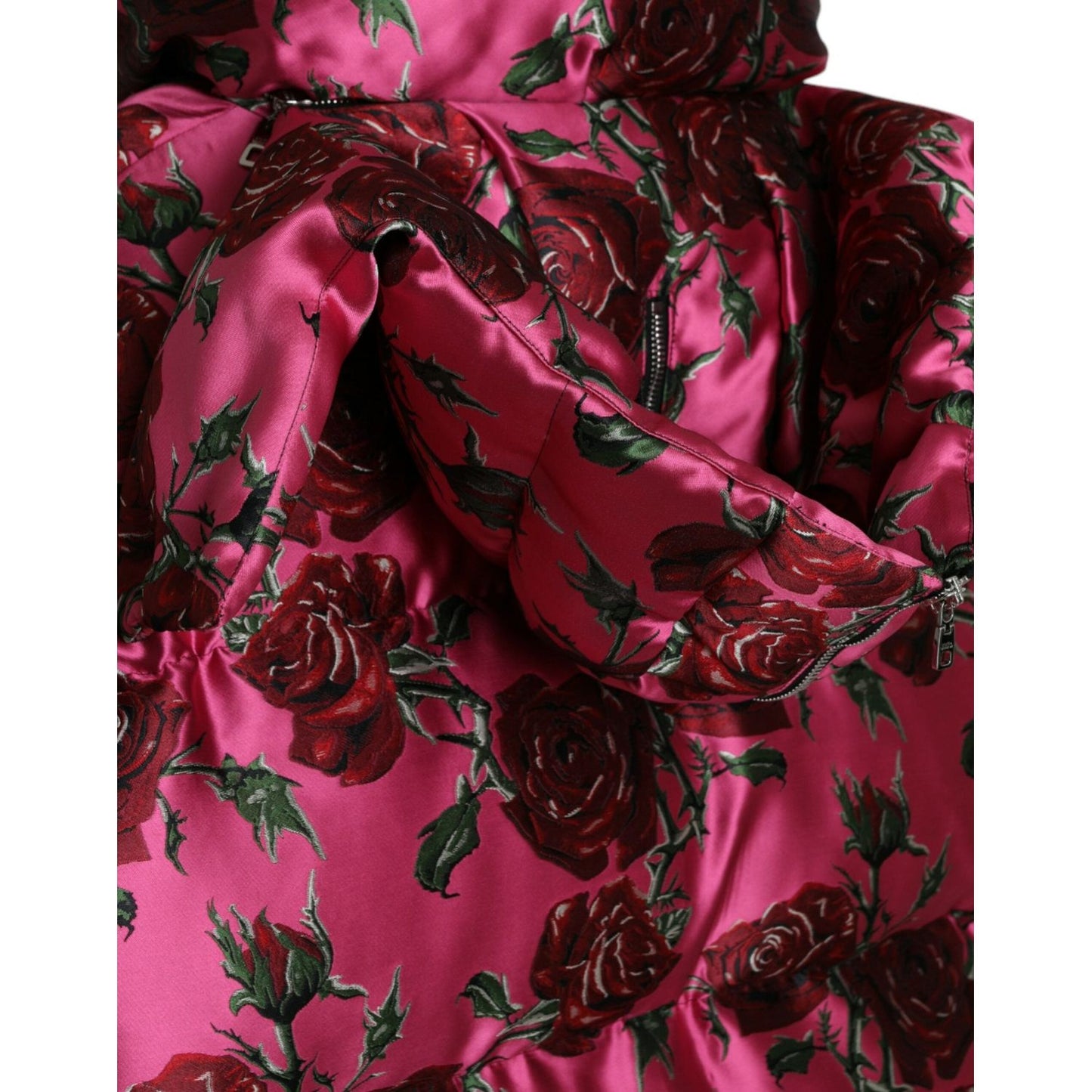 Dolce & Gabbana Elegant Rose Print Quilted Jacket Dolce & Gabbana