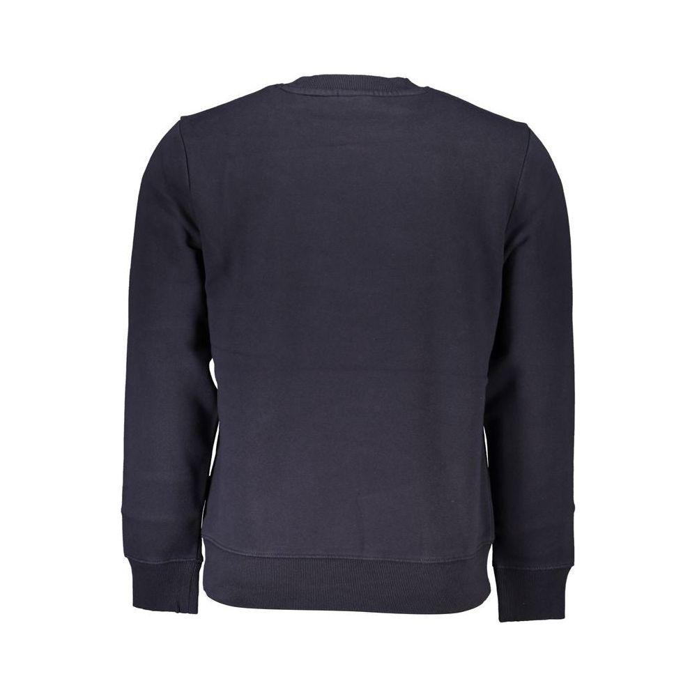 Napapijri Blue Cotton Men Sweater Napapijri