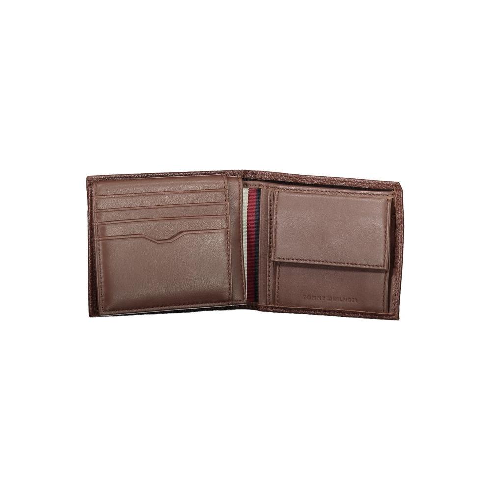 Tommy Hilfiger Elegant Brown Leather Bifold Wallet Tommy Hilfiger