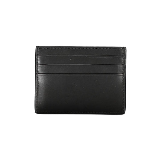 Tommy Hilfiger Chic Black Leather Card Holder with Contrast Detailing Tommy Hilfiger