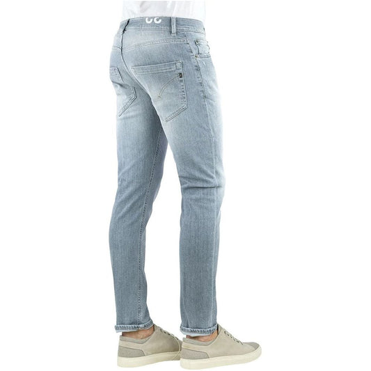 Sleek Gray Slim Fit Designer Jeans