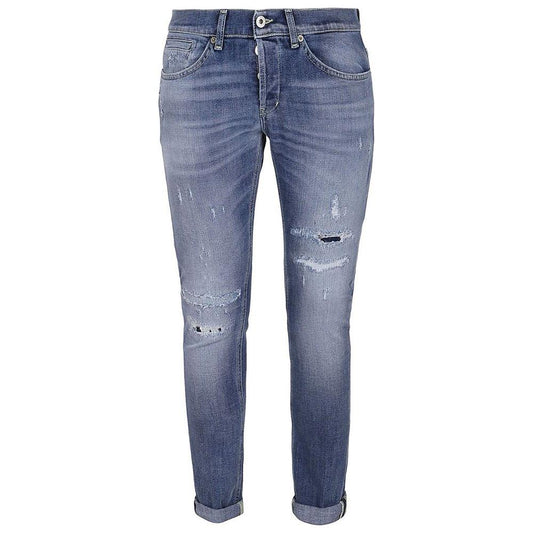 Dondup Chic Distressed Blue Stretch Jeans Dondup