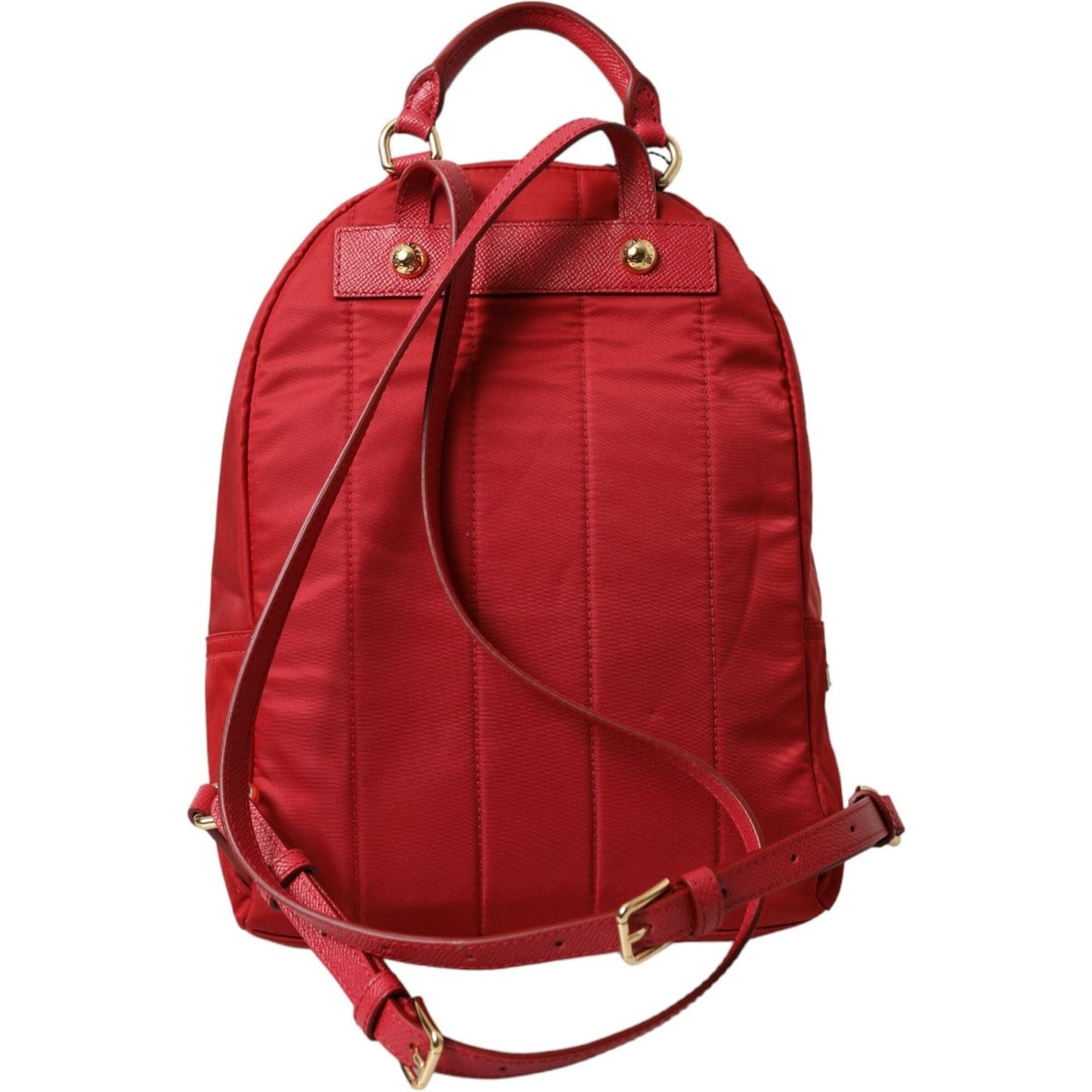 Dolce & Gabbana Embellished Red Backpack with Gold Detailing Dolce & Gabbana