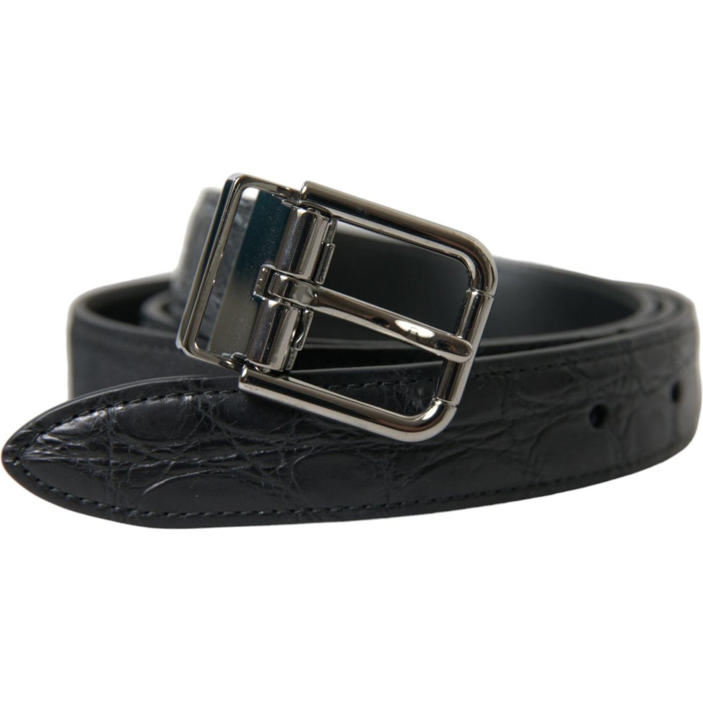 Dolce & Gabbana Elegant Leather Belt with Metal Buckle Dolce & Gabbana