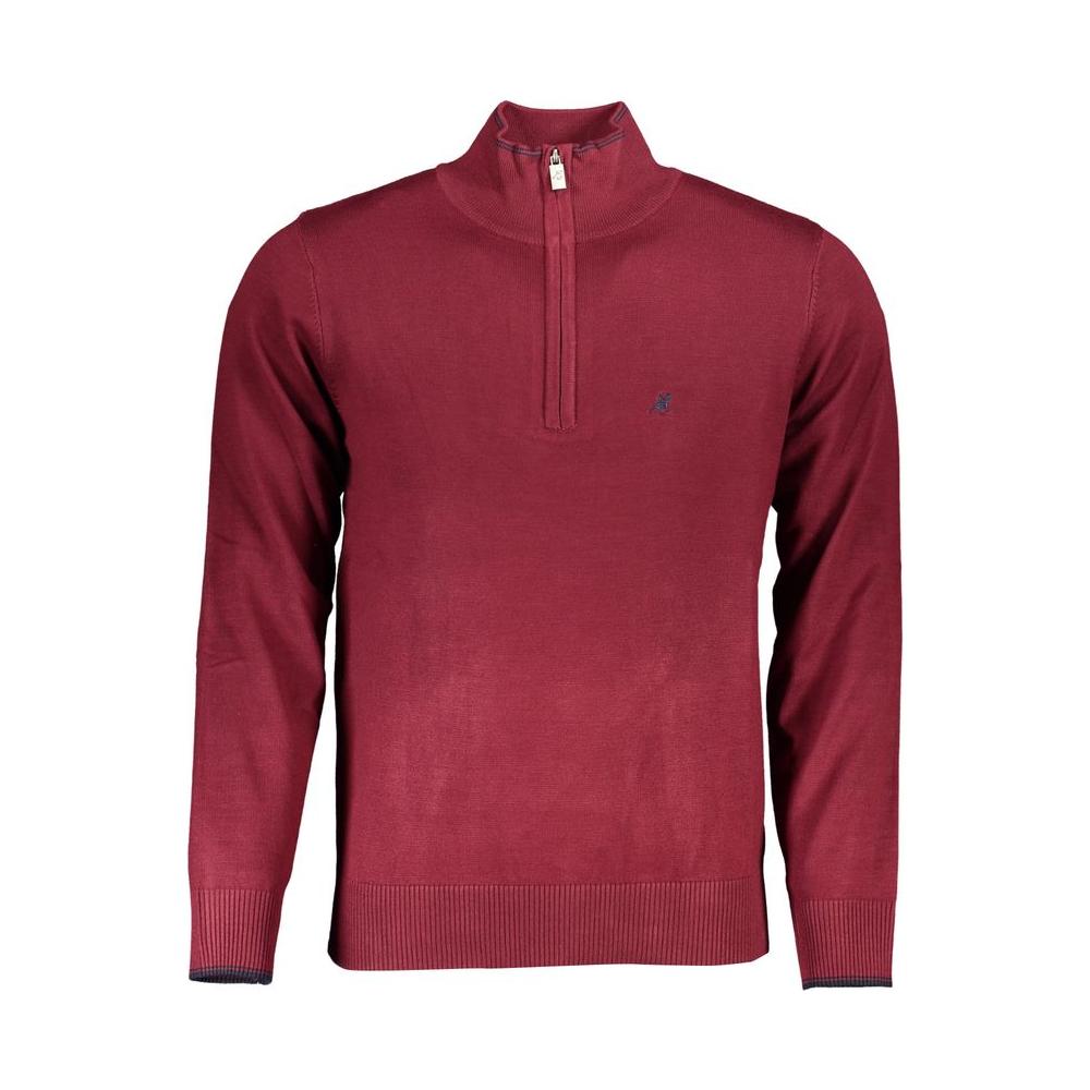 U.S. Grand Polo Elegant Half-Zip Sweater with Embroidery Detail U.S. Grand Polo