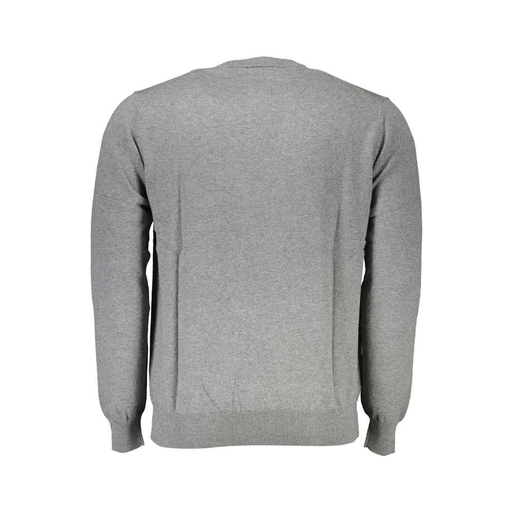 Harmont & Blaine Chic Gray Crew Neck Cotton Blend Sweater Harmont & Blaine