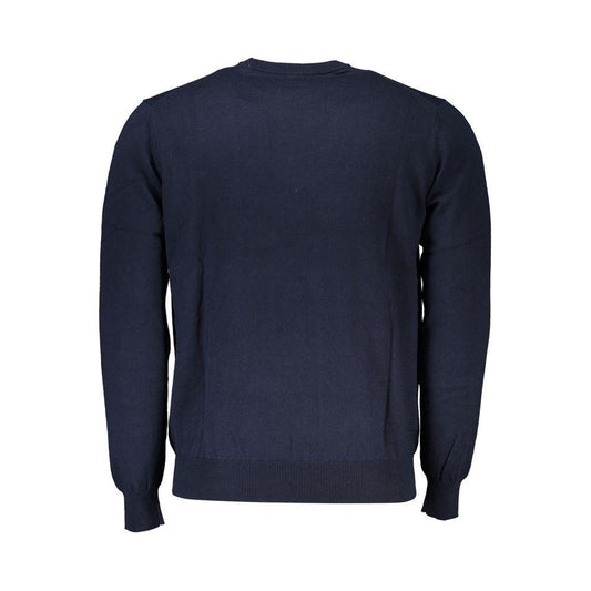 Harmont & Blaine Crew Neck Embroidered Blue Sweater Harmont & Blaine