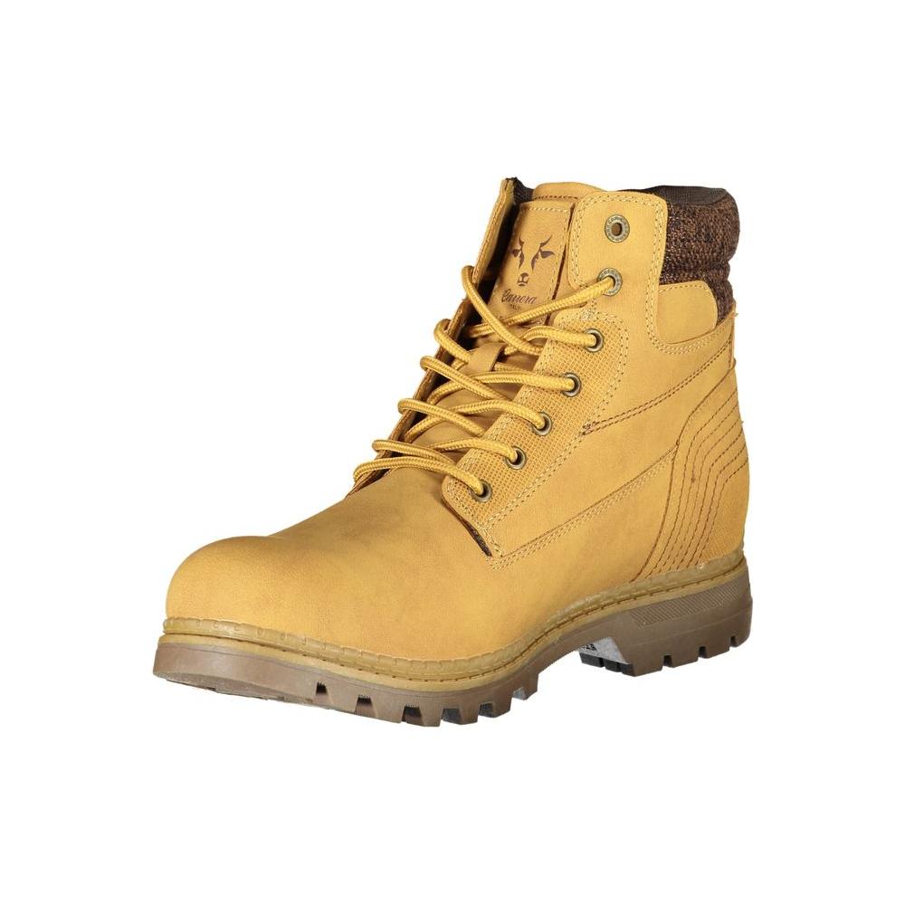 Carrera Sleek Yellow Lace-Up Boots with Contrast Detail Carrera