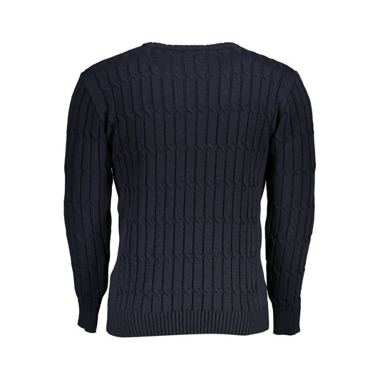 U.S. Grand Polo Elegant Twisted Crew Neck Sweater U.S. Grand Polo