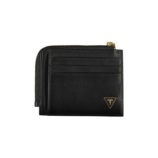 Sleek Black Leather Wallet with RFID Block