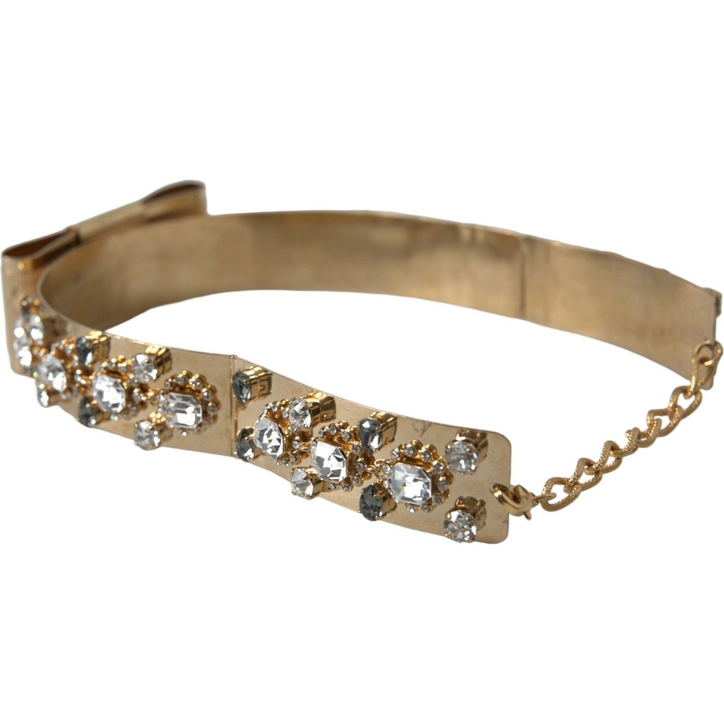 Dolce & Gabbana Gold-Tone Crystal Embellished Waist Belt Dolce & Gabbana