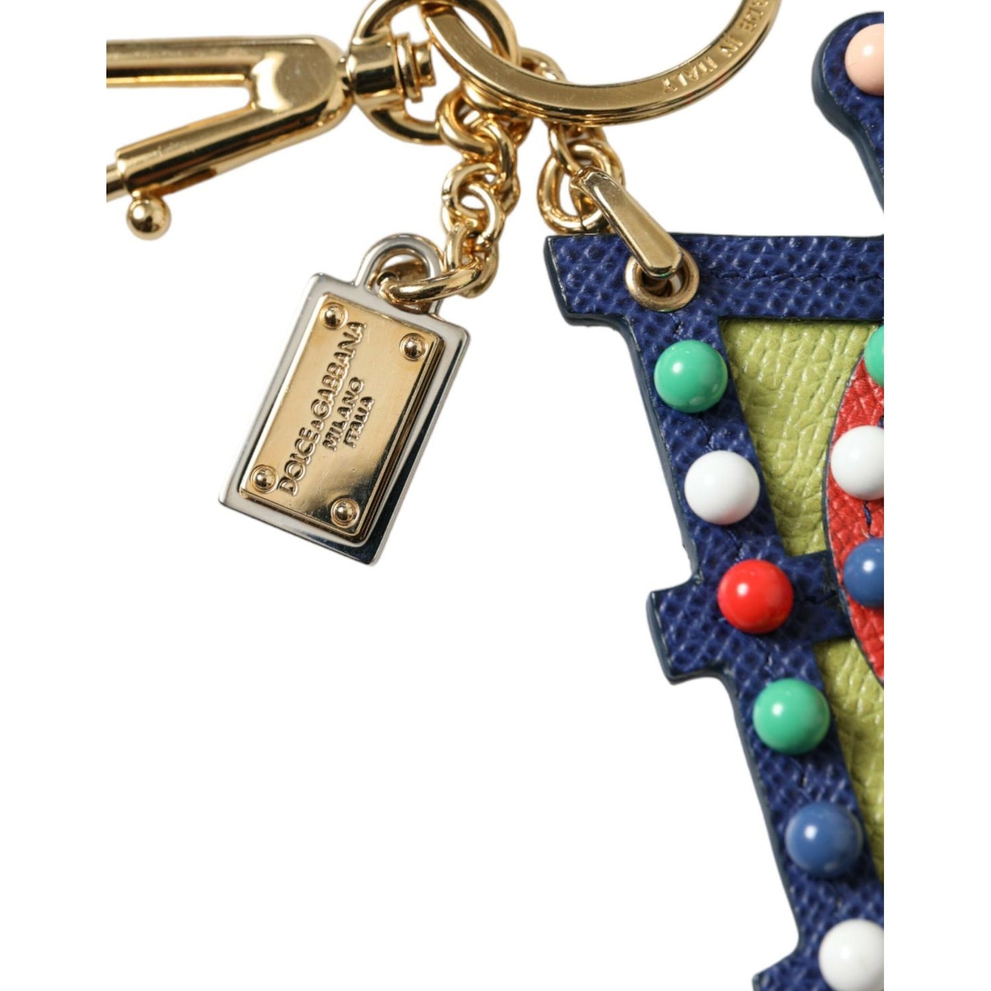 Dolce & Gabbana Multicolor Cellulose Designer Keychain Dolce & Gabbana