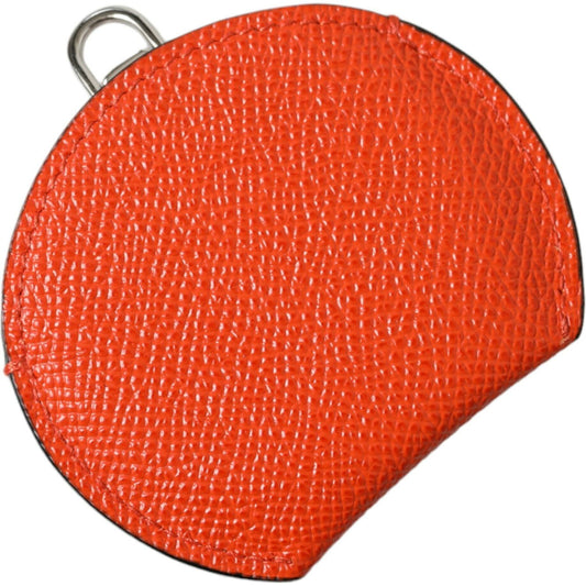 Dolce & Gabbana Elegant Orange Leather Mirror Holder Dolce & Gabbana