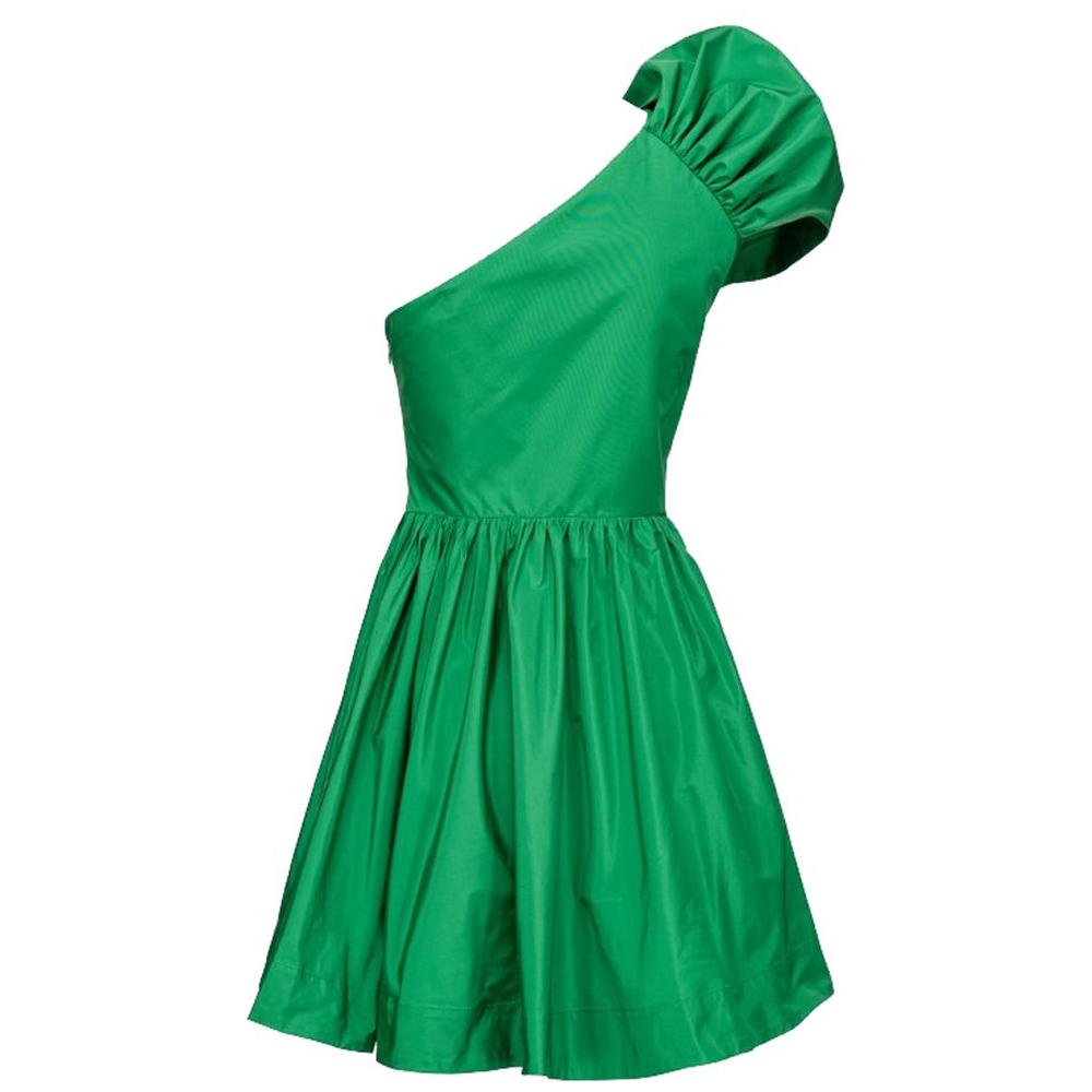 PINKO Chic Green Draped Bustier Flared Dress PINKO