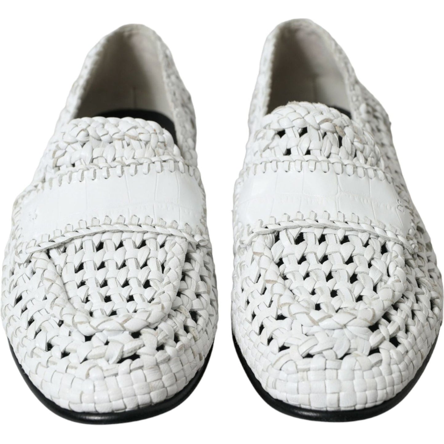 Dolce & Gabbana Elegant White Loafer Slip-Ons Dolce & Gabbana