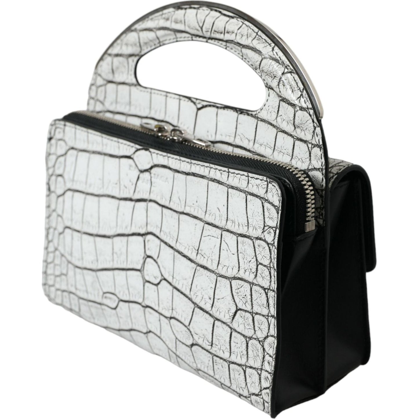 Balenciaga Metallic Silver Alligator Leather Mini Bag Balenciaga