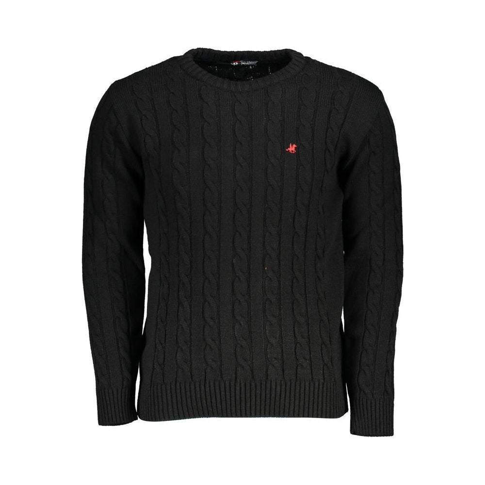 U.S. Grand Polo Black Fabric Sweater