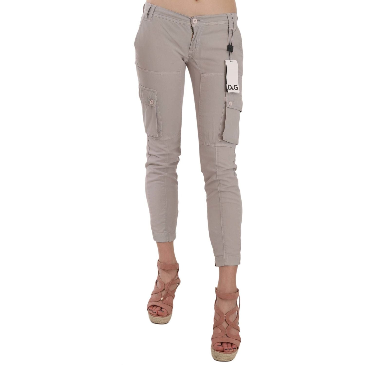 Dolce & Gabbana Casual Fitted Khaki Trousers Pants