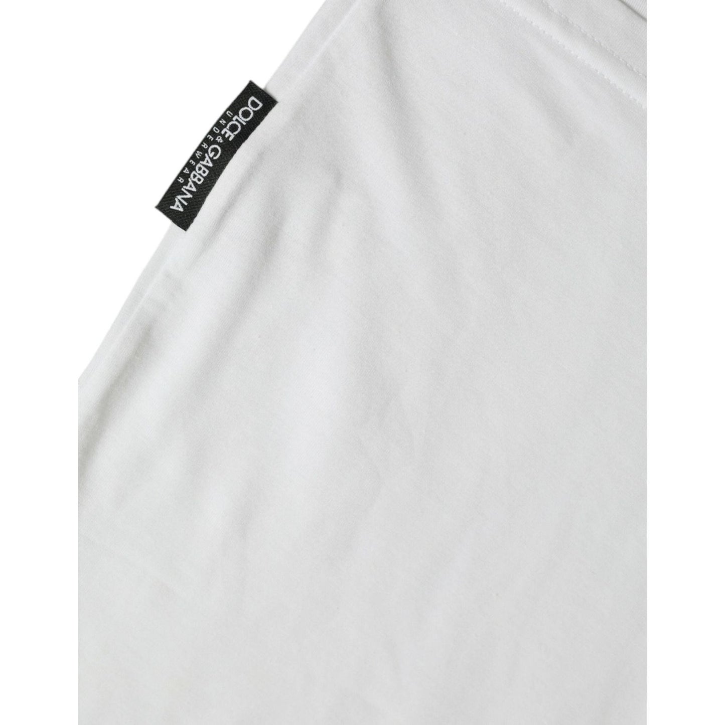 Dolce & Gabbana White Cotton V-neck Short Sleeve Underwear T-shirt Dolce & Gabbana