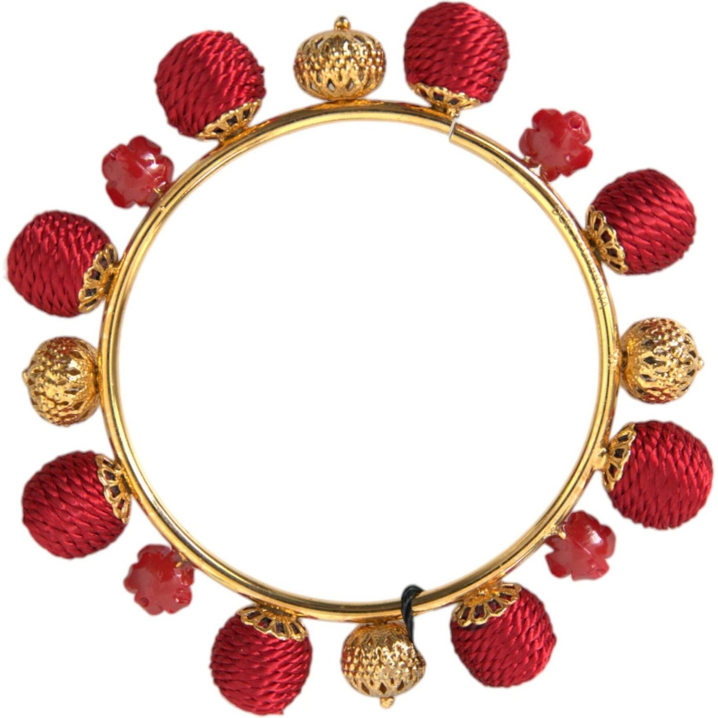 Dolce & Gabbana Gold Brass Red RUNWAY Sicilia Natale Roses Bracelet Bracelet Dolce & Gabbana